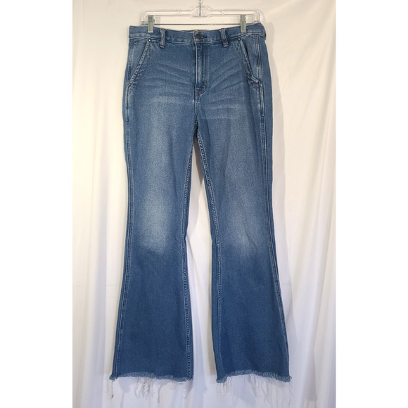 Free People We The Free Womens Raw Hem Flared Jeans 30 X 32 - Picture 1 of 5